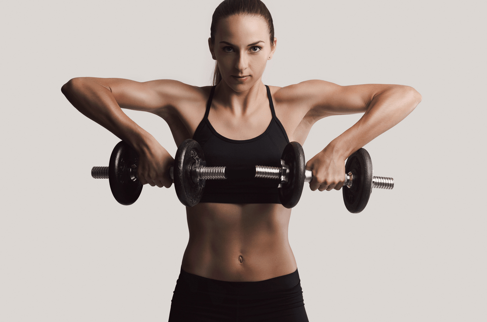 Dumbbell upright row to front raise
