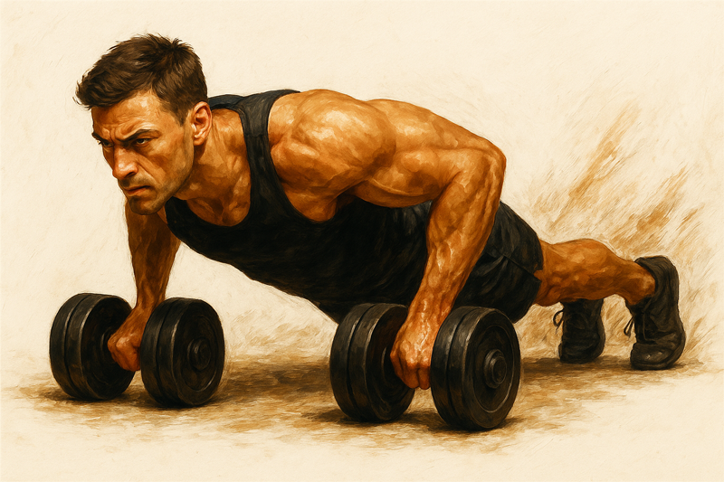 dumbbell push-ups 2