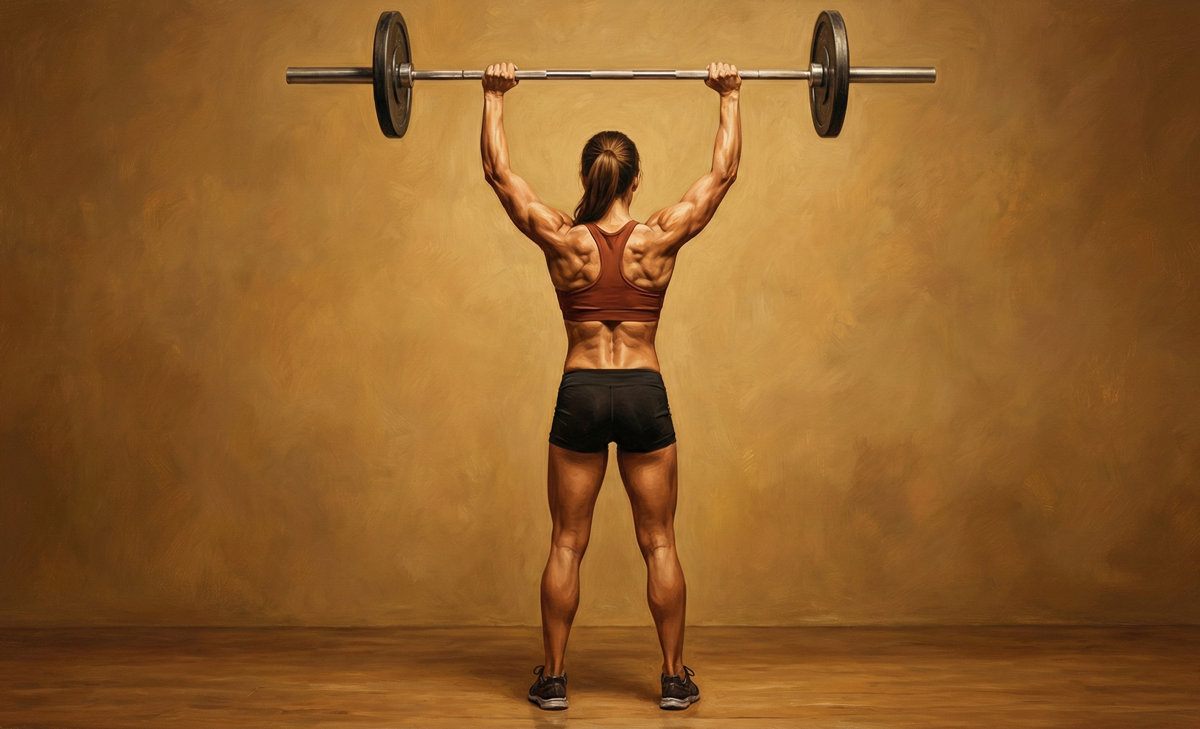 barbell military press (Back)