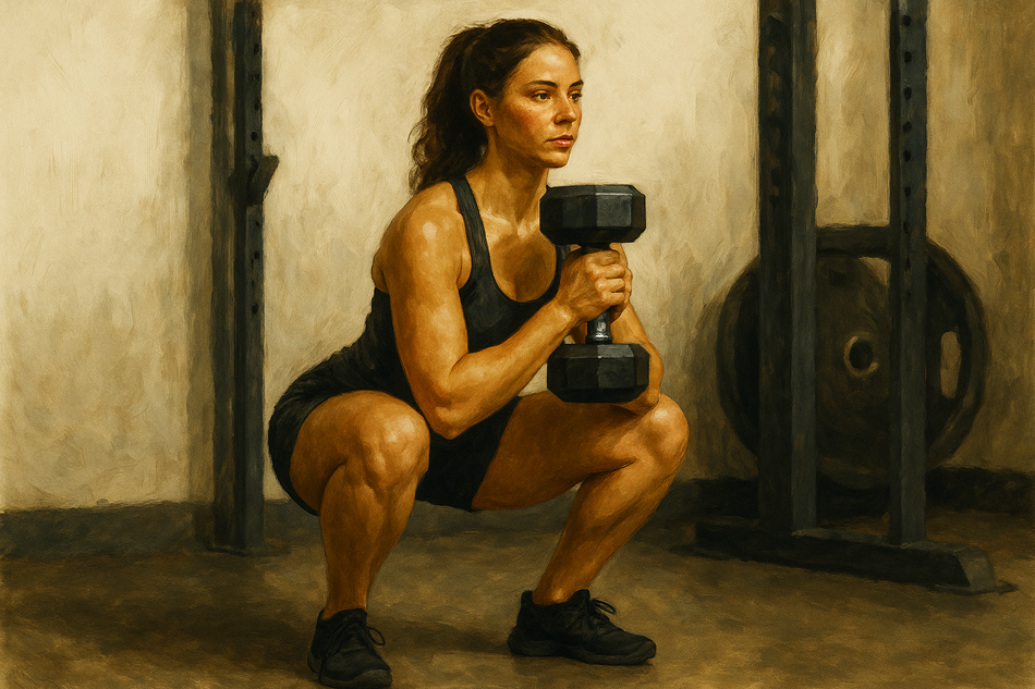 Cable goblet squat