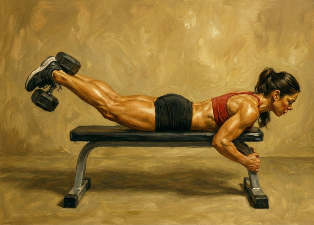 Dumbbell Reverse Hyperextension