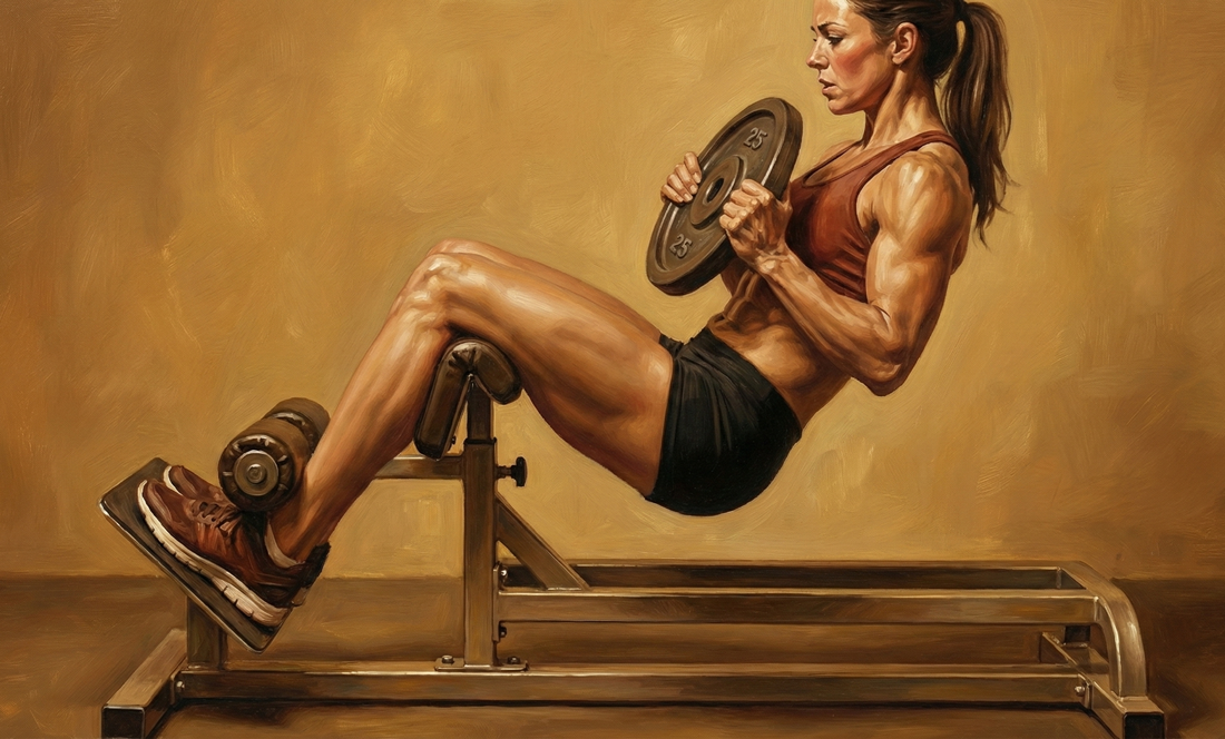 Sissy Squat with Plate